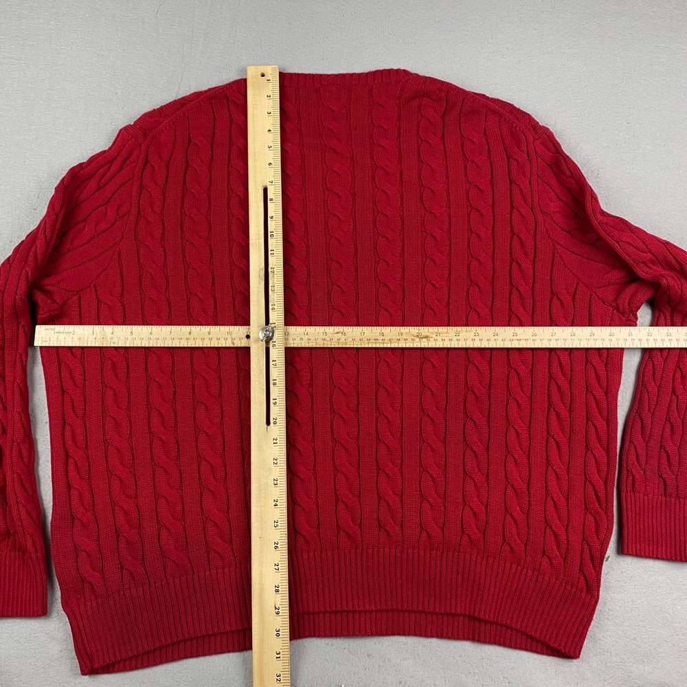 Polo Ralph Lauren Sweater Mens 4XB Cable Knit Cotton crew neck Pullover Pony - Picture 10 of 13